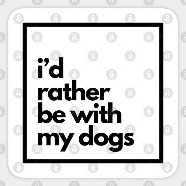 Dogs > People Sticker by DDT Shirts